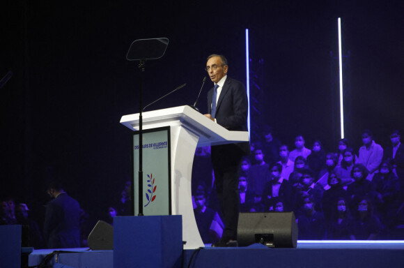 Premier meeting d'Eric Zemmour, candidat à l'élection présidentielle avec son parti "Reconquête !" à Villepinte le 5 décembre 2021.