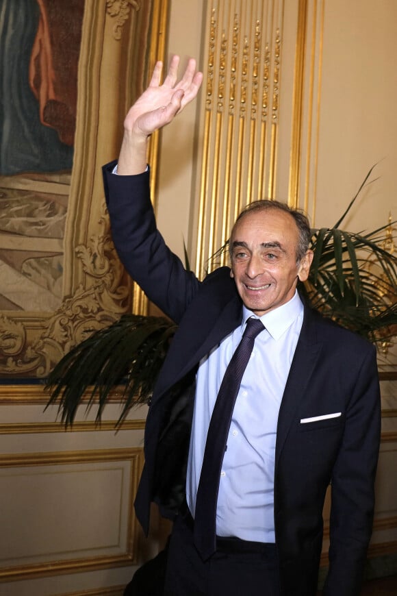 Eric Zemmour à Paris lors d'une intervention au Cercle de l'Union interalliée le 18 novembre 2021.