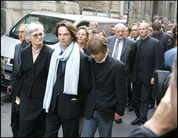 Bruno Finck aux obsèques de son compagnon Jean-Claude Brialy à Paris.