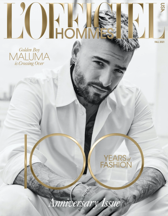 Le chanteur Maluma en couverture du nouveau numéro L'Officiel Hommes.