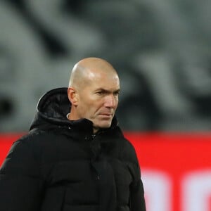 Zinedine Zidane - Match de football, Champions League 2020-2021 UEFA Real Madrid CF 2-0 Borussia VfL 1900 Monchengladbach à Madrid, le 9 décembre 2020 (Photo Mutsu Kawamori/AFLO)