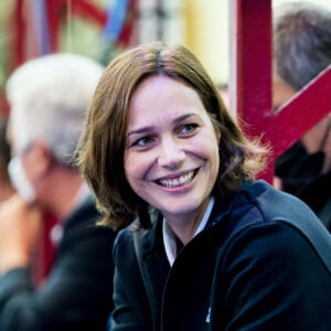 Nathalie Pechalat lors du défilé de la collection Olympique de l'équipementier "Le Coq Sportif" à Romilly-sur-Seine, France, le 4 octobre 2021. © Jean-Baptiste Autissier/Panoramic/Bestimage