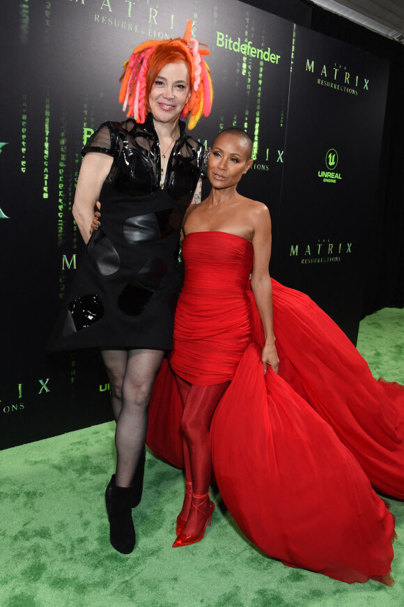 Lana Wachowski et Jada Pinkett Smith - Première de "The Matrix Resurrections" à San Francisco, le 18 décembre 2021. 