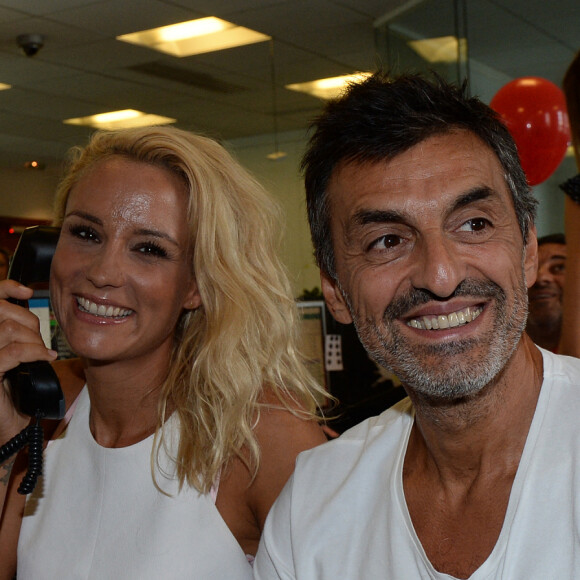 Elodie Gossuin-Lacherie (Miss France 2001) et Albert Spano lors de la 14ème édition du Charity Day dans la salle des marchés de la société de courtage Aure BGC au profit des 7 associations participantes à Paris; France, le 11 septembre 2018. © Veeren/Bestimage