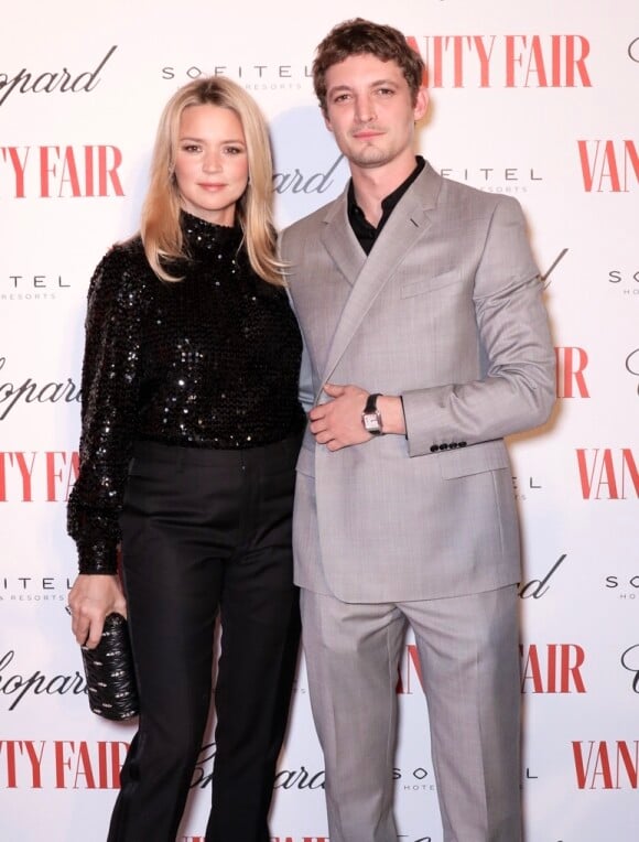 Virginie Efira et Niels Schneider à la soirée Vanity Fair des 50 Français les plus influents à Paris.