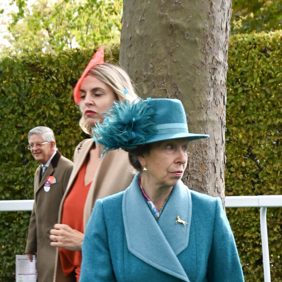 La princesse Anne d'Angleterre et le baron Edouard de Rothschild à la 100 ème édition du Qatar Prix de l'Arc de Triomphe à L'hippodrome ParisLongchamp à Paris le 3 octobre 2021. © Guirec Coadic / Bestimage