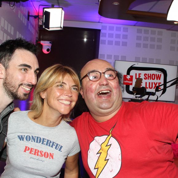 Exclusif - Jordan de Luxe, Nathalie Vincent, Silvère Albéric Deschamps - Emission "Le Show de Luxe" sur la Radio Voltage à Paris, le 18 octobre 2018. © Philippe Baldini/Bestimage