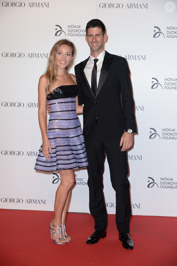 Jelena Djokovic et Novak Djokovic - Gala de charité de la fondation Novak Djokovic (Sponsorisé par Giorgio Armani) au château des Sforza à Milan, Italie, le 20 septembre 2016.