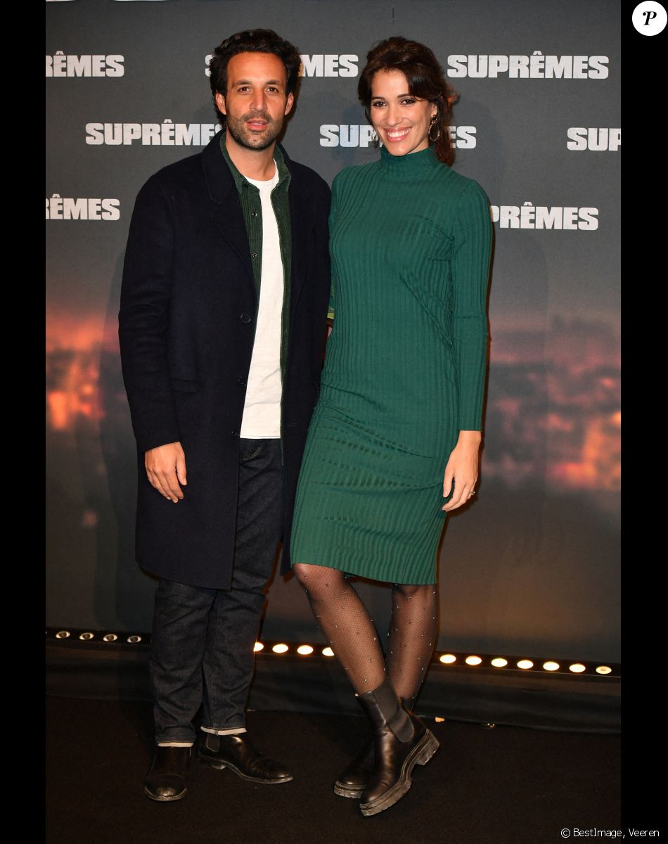 Laurie Cholewa et son mari Greg Levy - Avant-première du film "Suprêmes" au Grand Rex à Paris le 17 novembre 2021. © Veeren/Bestimage