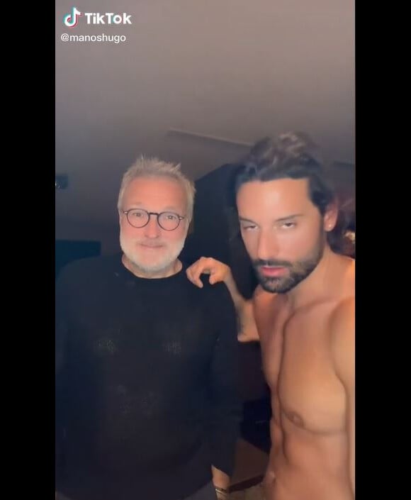 Hugo Manos et Laurent Ruquier dans une vidéo TikTok.