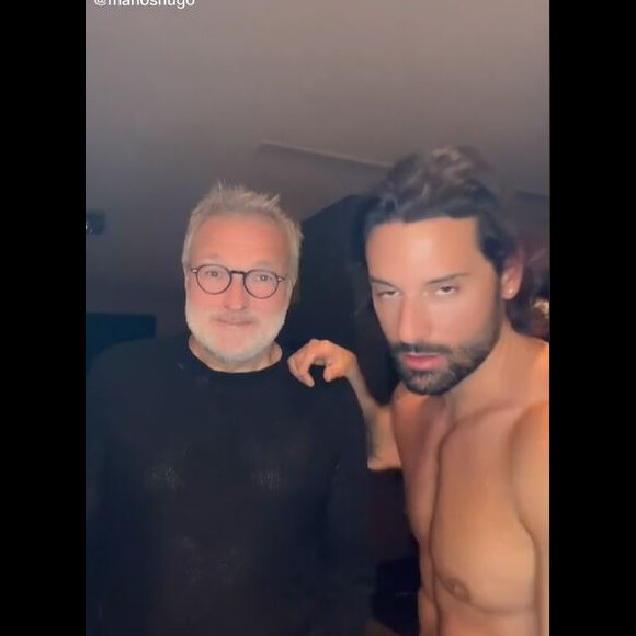 Hugo Manos et Laurent Ruquier dans une vidéo TikTok.