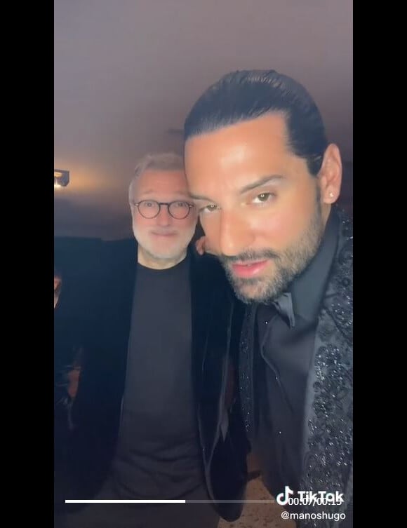 Hugo Manos et Laurent Ruquier dans une vidéo TikTok.