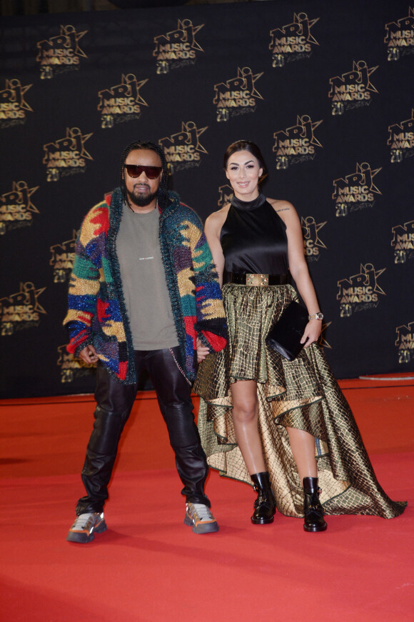 Alonzo (Kassim Djae) et sa compagne - 20ème cérémonie des NRJ Music Awards au Palais des Festivals à Cannes. © Christophe Aubert via Bestimage 