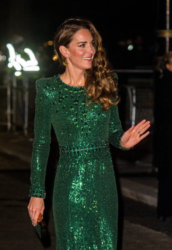 Kate Catherine Middleton - Le duc et la duchesse de Cambridge à leur arrivée au "Royal Variety Performance 2021" au Royal Albert Hall à Londres. Le 18 novembre 2021