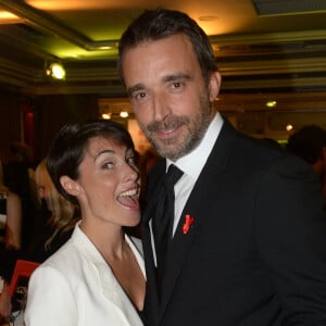 Archives - Alessandra Sublet et son mari Clément Miserez - Dîner de la mode pour le Sidaction au pavillon d'Armenonville à Paris. Le 23 janvier 2014