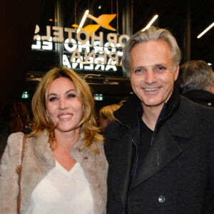 Mathilde Seigner et son compagnon Mathieu Petit - Michaël Gregorio fête ses 10 ans de carrière avec son spectacle "J'ai 10 ans!" à l'AccorHotel Arena à Paris. © Coadic Guirec/Bestimage