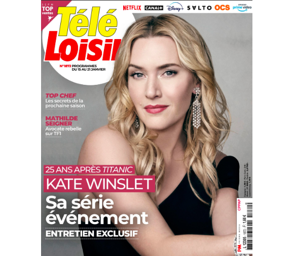 Mathilde Seigner dans le magazine "Télé Loisirs" du 15 janvier 2022.