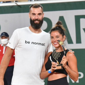 Exclusif - Benoît Paire et sa compagne Julie Bertin à Roland Garros, Paris. © Veeren/Bestimage