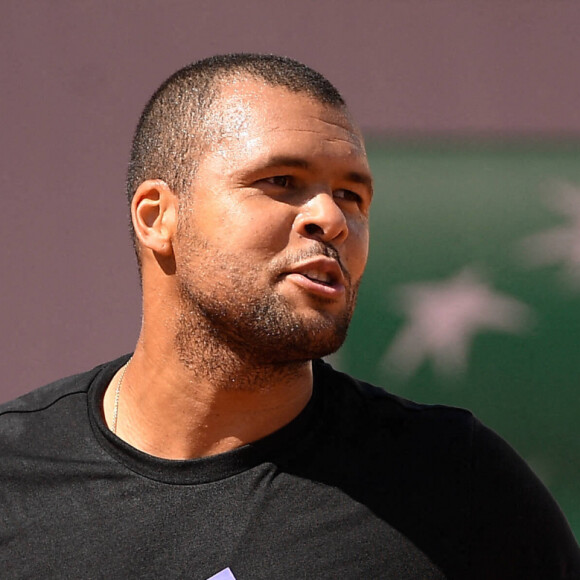 Jo-Wilfried Tsonga - Entrainements des joueurs avant le premier tour du tournoi de tennis de Roland Garros à Paris. © Imago / Panoramic / Bestimage