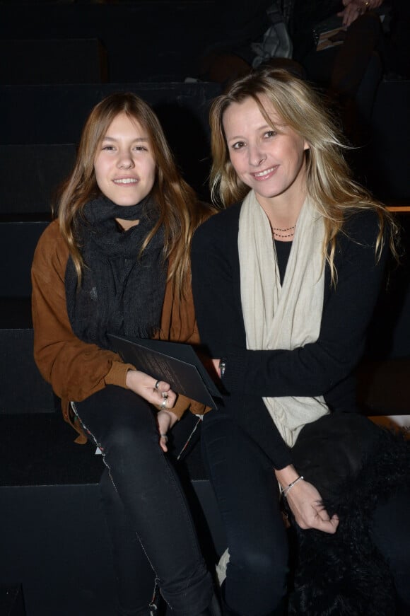 Sarah Poniatowski et sa fille Yasmine Lavoine - Etam Live show de la collection lingerie de Natalia Vodianova à la Bourse du Commerce à Paris le 26 fevrier 2013.