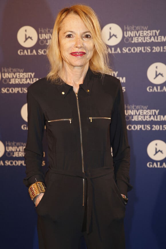 Laure Adler - Patrick Drahi se voit décerner le Prix Scopus au cours du Gala éponyme le 18 mars 2015 à Paris.
