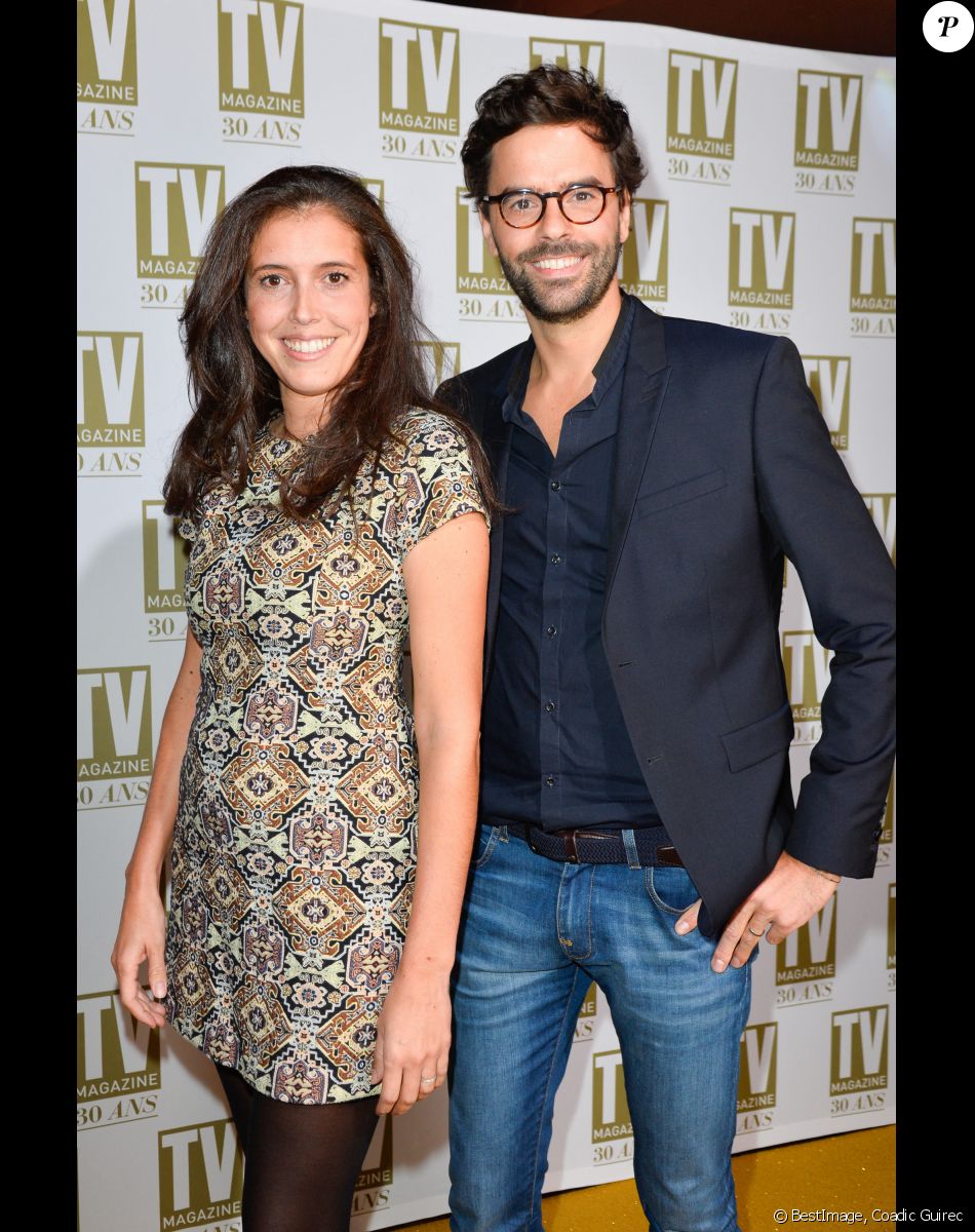 Thomas Isle et sa femme Carole Tolila - Soirée d'anniversaire des 30 ans de TV Magazine au Pavillon des Champs-Elysées à Paris, le 17 octobre 2017. © Coadic Guirec/Bestimage