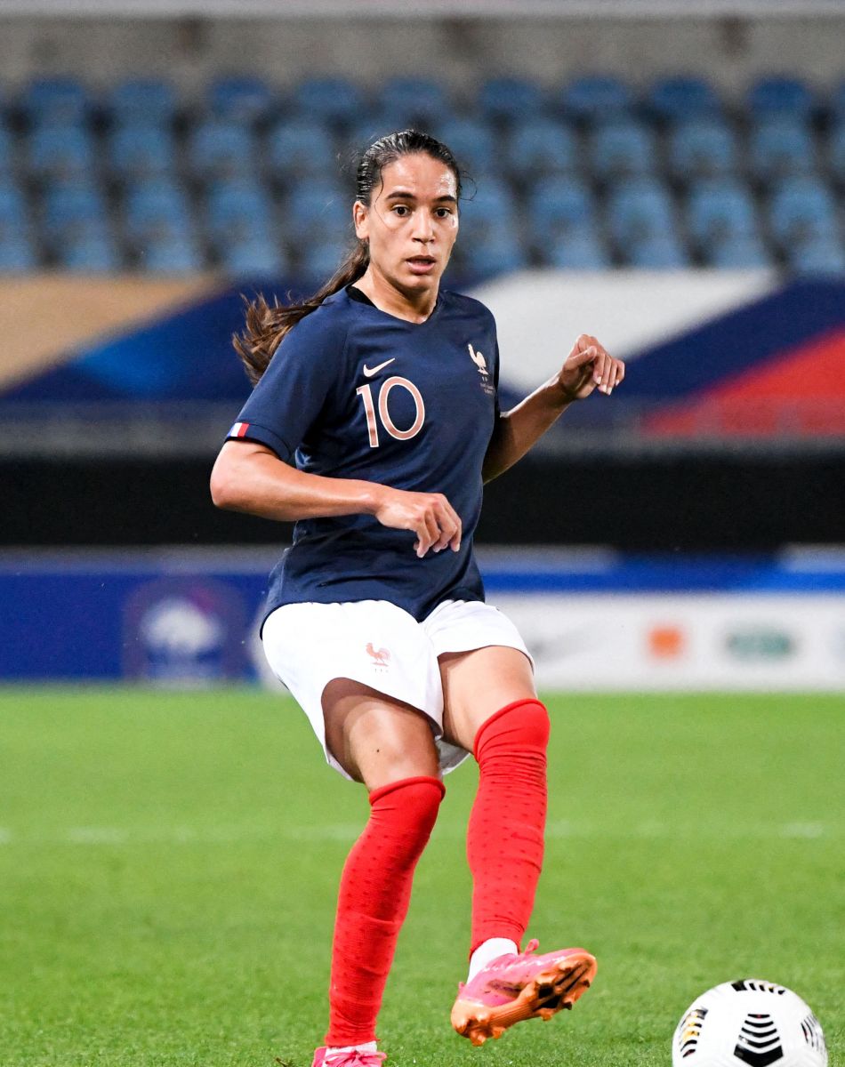 AMEL MAJRI : La France domine l'Allemagne 1-0 en amical à Strasbourg le 10 juin 2021. Anthony Bibard/FEP / Panoramic / Bestimage