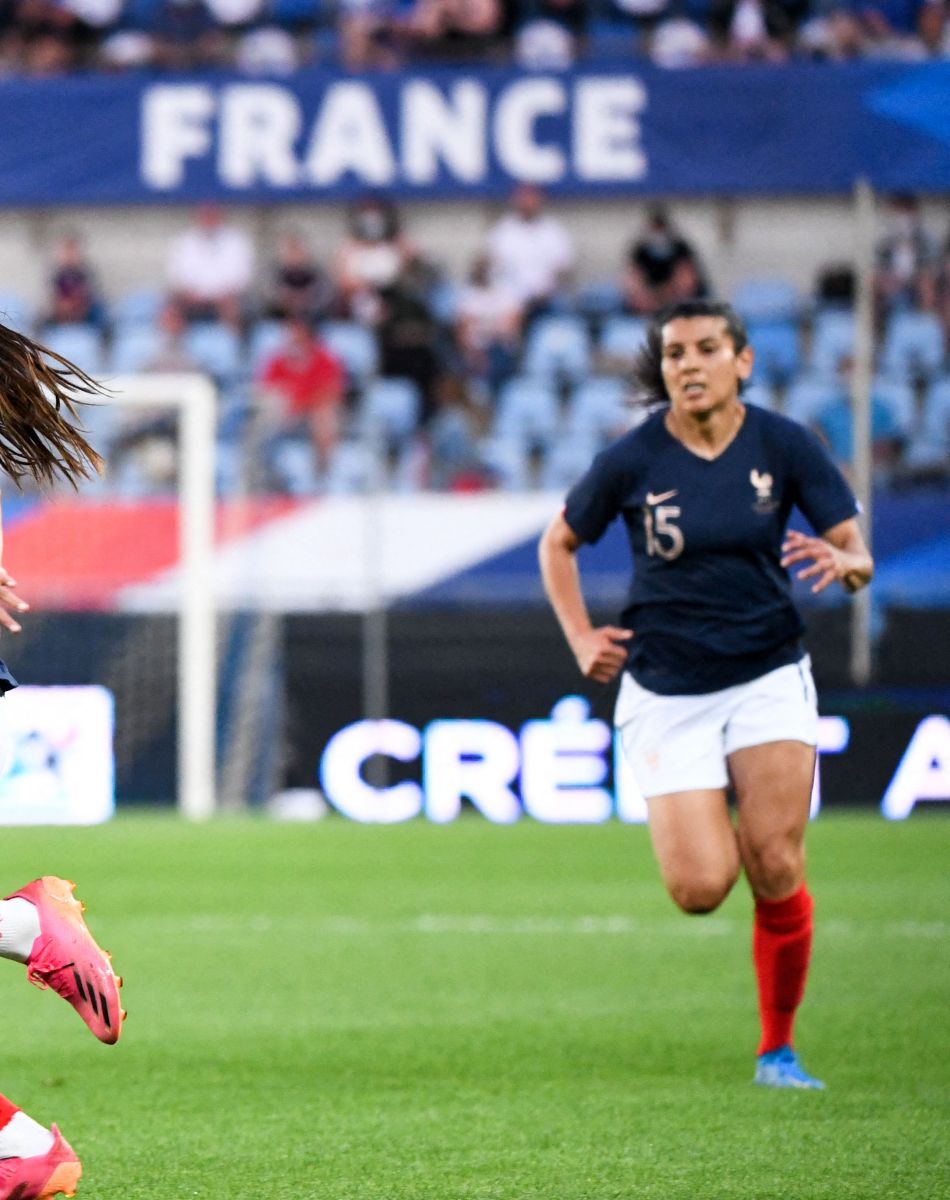 10 AMEL MAJRI (FRA) - Match de football féminin : La France domine l'Allemagne 1-0 en amical à Strasbourg le 10 juin 2021. Anthony Bibard/FEP / Panoramic / Bestimage