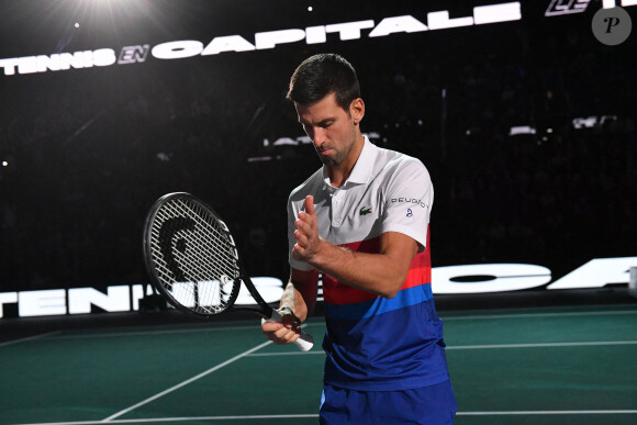 Novak Djokovic - Novak Djokovic remporte la finale homme du Rolex Paris Masters face à Daniil Medvedev. © Veeren/Bestimage