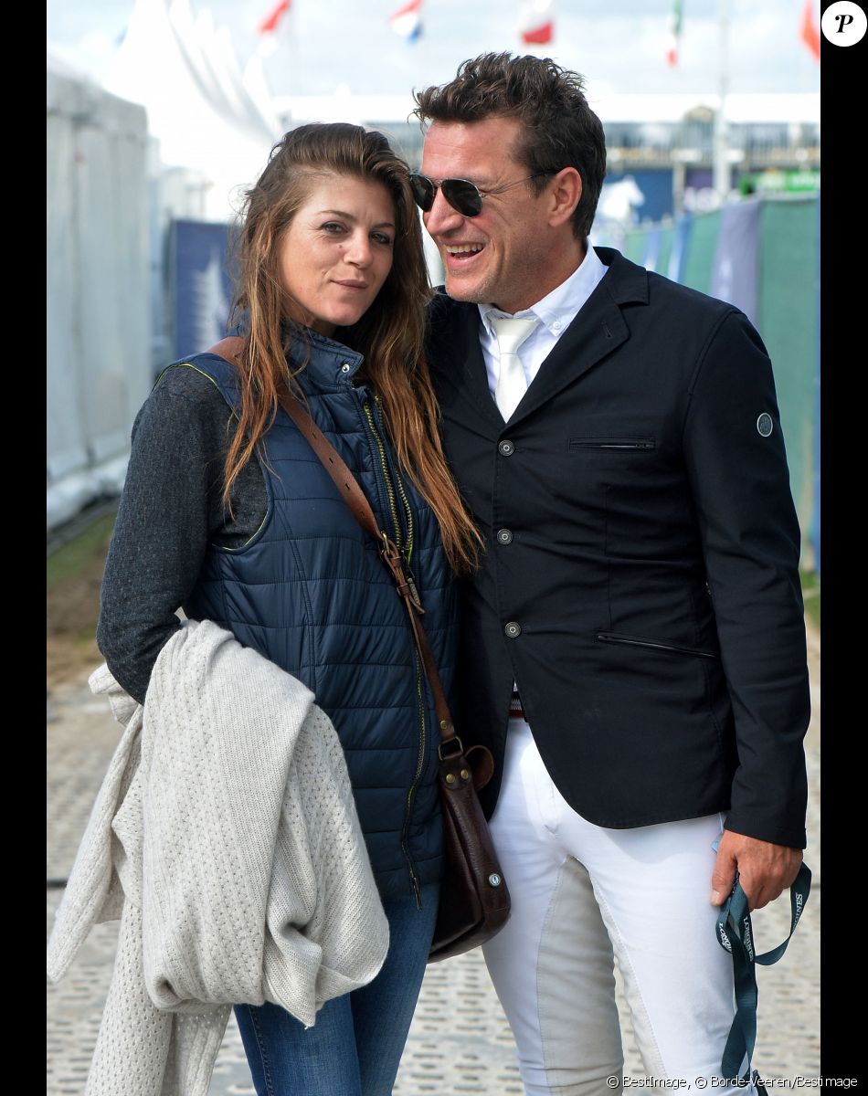 Exclusif - Benjamin Castaldi et sa compagne Aurore Aleman lors du Longines Paris Eiffel Jumping au Bois de Boulogne à la plaine de Jeux de Bagatelle à Paris, le 2 juillet 2016.© Borde-Veeren/Bestimage