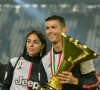 Cristiano Ronaldo, sa compagne Georgina Rodriguez fêtent en famille le titre de champion d'Italie avec son équipe la Juventus de Turin à Turin le 19 Mai 2019.