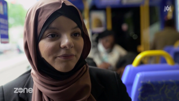 Lilia Bouziane, musulmane, voilée et étudiante en droit qui a témoigné dans "Zone interdite", reportage sur l'islam radical diffusé sur M6.