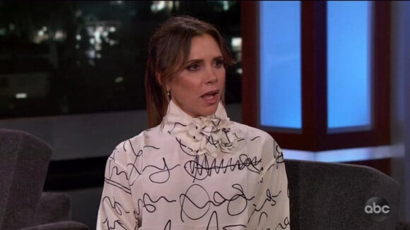 Victoria Beckham sur le plateau de l'émission 'Jimmy Kimmel Live!'. Le 19 novembre 2019. 