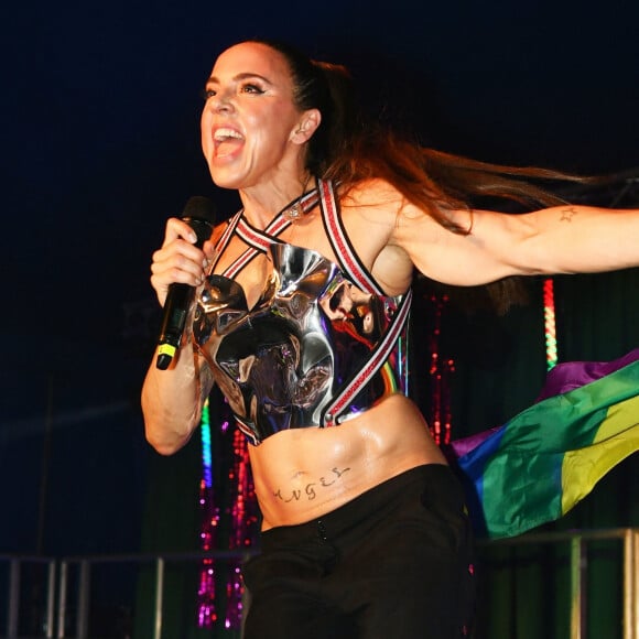 Mel C (Melanie Chisholm) en concert à la fin de la Gay Pride à Brighton. Le 3 août 2019 