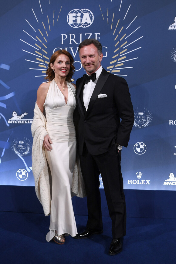 Geri Halliwell et son mari Christian Horner - Gala du Prix de la FIA (FIA Prize Giving 2021) au Carrousel du Louvre à Paris le 16 décembre 2021. © Giancarlo Gorassini/Bestimage 