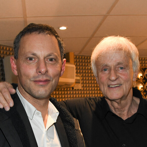 Marc-Olivier Fogiel et Dave - Concert de Dave à Bobino à Paris le 18 novembre 2019. © Coadic Guirec/Bestimage