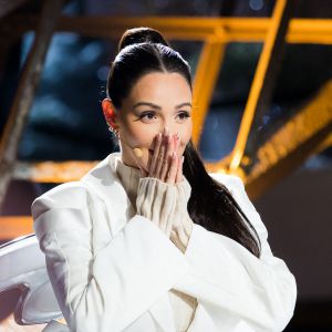 Nabilla Benattia - Enregistrement de l'émission "La Chanson secrète" au premier étage de la Tour Eiffel à Paris. © Tiziano Da Silva / Bestimage