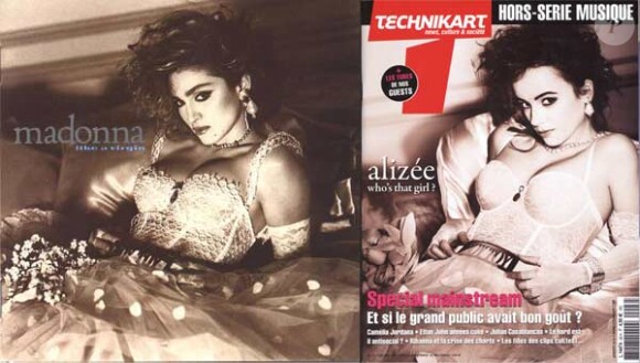 Like a virgin de Madonna, et Alizée pour Technikart