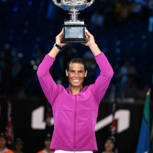 Rafael Nadal remporte l'Open d'Australie face à D.Medvedev à Melbourne et décroche également son 21 ème titre en Grand Chelem. Melbourne le 30 janvier 2022 (Credit Image: © Sydney Low/CSM via ZUMA Wire)