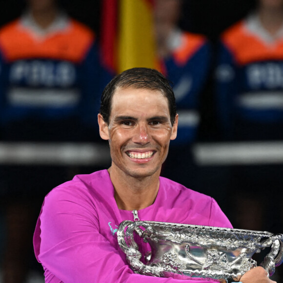 Rafael Nadal remporte l'Open d'Australie face à D.Medvedev à Melbourne et décroche également son 21 ème titre en Grand Chelem. (Credit Image: © Sydney Low/CSM via ZUMA Wire)