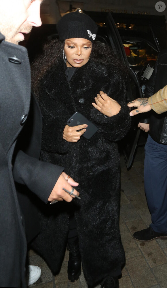 Janet Jackson - Les célébrités sortent du Laylow nightclub à Londres, le 2 décembre 2019 