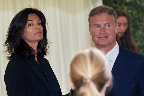 David Coulthard et son ex femme Karen - Obsèques du pilote de F1 Niki Lauda à Vienne, Autriche, le 29 mai 2019.