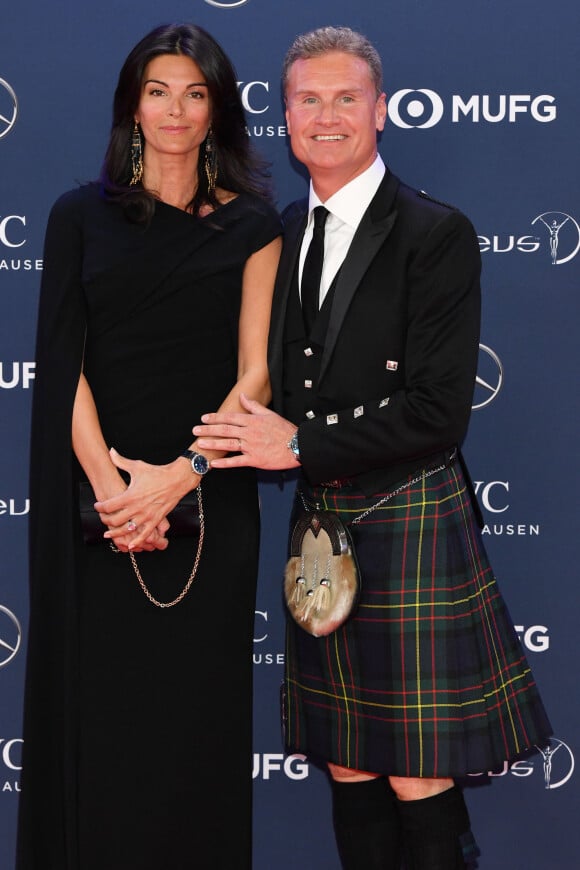 David Coulthard et son ex femme Karen Minier lors de la soirée des "Laureus World sports Awards" à Monaco, le 18 février, 2019. © Bruno Bebert/Bestimage