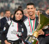 Cristiano Ronaldo, sa compagne Georgina Rodriguez - C. Ronaldo fête en famille le titre de champion d'Italie avec son équipe la Juventus de Turin à Turin le 19 Mai 2019.