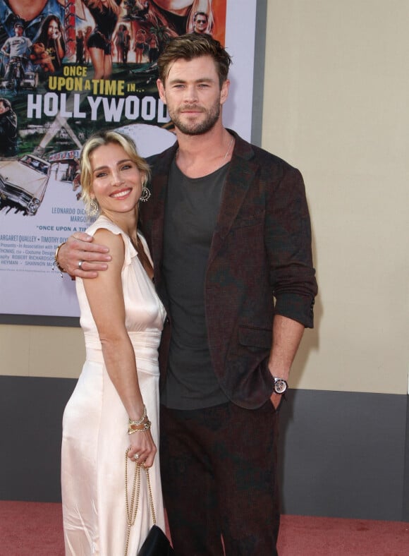Elsa Pataky et son mari Chris Hemsworth à la première de Once Upon a Time in Hollywood à Los Angeles, le 22 juillet 2019 