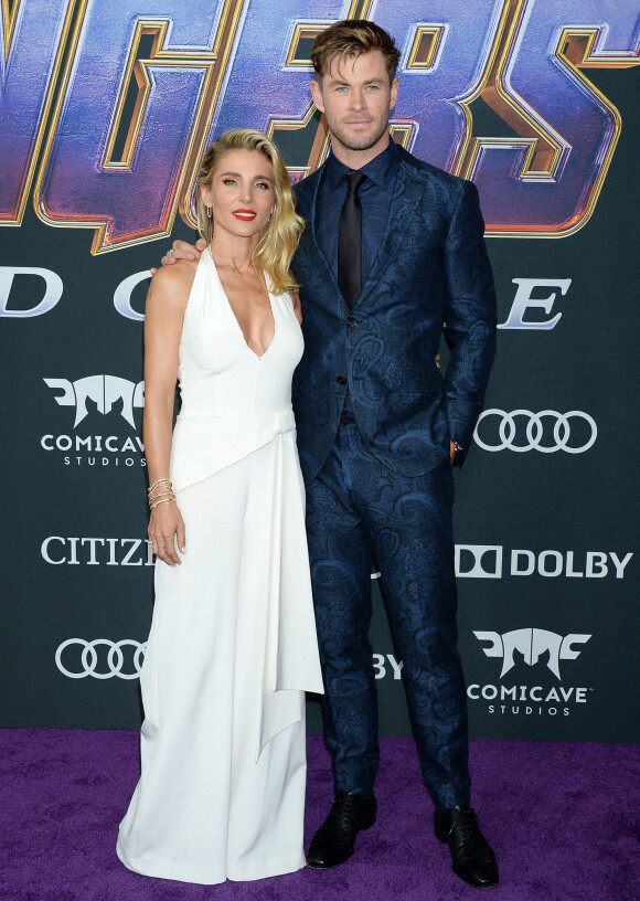 Chris Hemsworth et sa femme Elsa Pataky - Avant-première du film "Avengers : Endgame" à Los Angeles, le 22 avril 2019. 