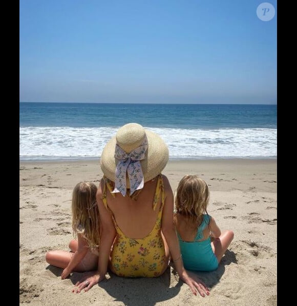 Nicky Hilton et ses deux filles, Lily Grace et Theodora. Août 2021.