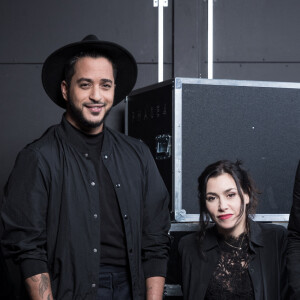 Benjamin Siksou, Slimane, Olivia Ruiz, Hugues Aufray et Gauvain Sers - Enregistrement de l'émission "Merci Brassens" dans les studios de La Plaine Saint-Denis le 31 janvier 2017. © Cyril Moreau / Bestimage