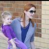 Marcia Cross emmène ses jumelles Savannah et Eden à l'école (Santa-Monica, 6 janvier 2010)