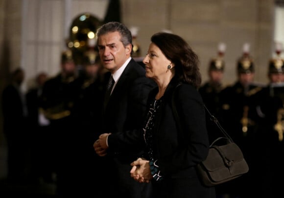 Yves Lévy et sa femme Agnès Buzyn - Le président de la République française reçoit pour le dîner officiel en l'honneur du président de l'État d'Israël et sa femme la Première Dame au Palais de l'Elysée à Paris, France, le 23 janvier 2019.
